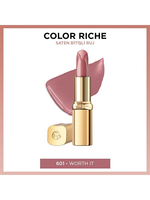 L'Oréal Paris Color Riche Saten Bitişli Ruj - 601 Worth It