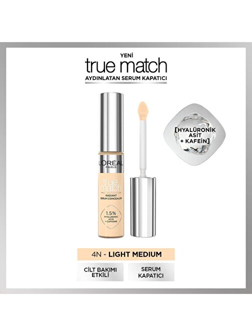 L'Oréal Paris True Match Aydınlatan Serum Kapatıcı - 4N