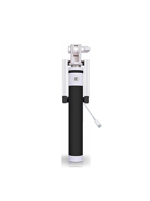 Winex SR342 Katlanabilir Type-C Girişli Selfie Stick Çubuğu Siyah