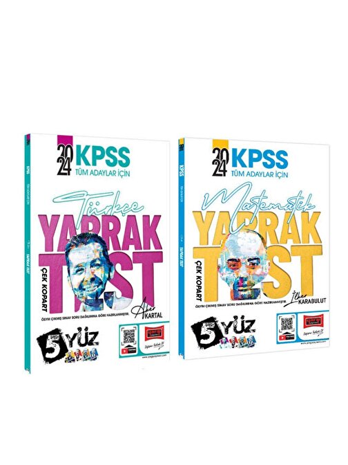 Yargı Yayınları 2024 KPSS Türkçe ve Matematik Yaprak Test Seti 2 Kitap