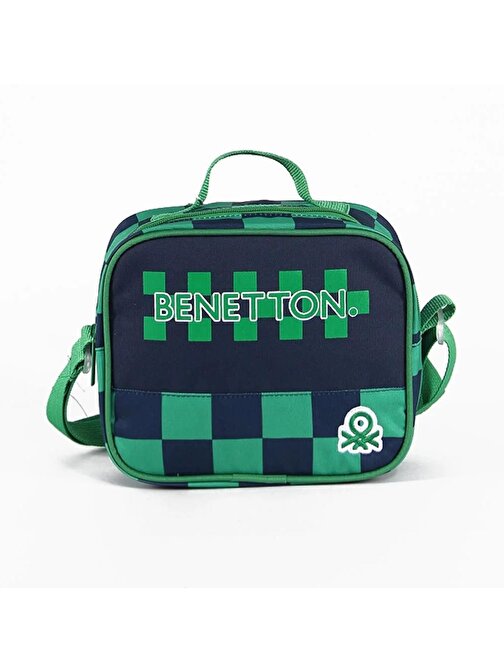 Benetton Dama Desenli Beslenme Çantası Yeşil 03775