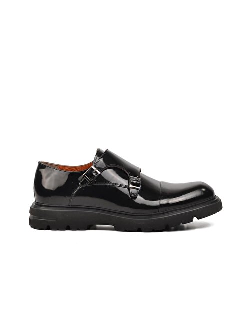 Ayakmod Premium 33284 Siyah Rugan Hakiki Deri Erkek Casual Ayakkabı