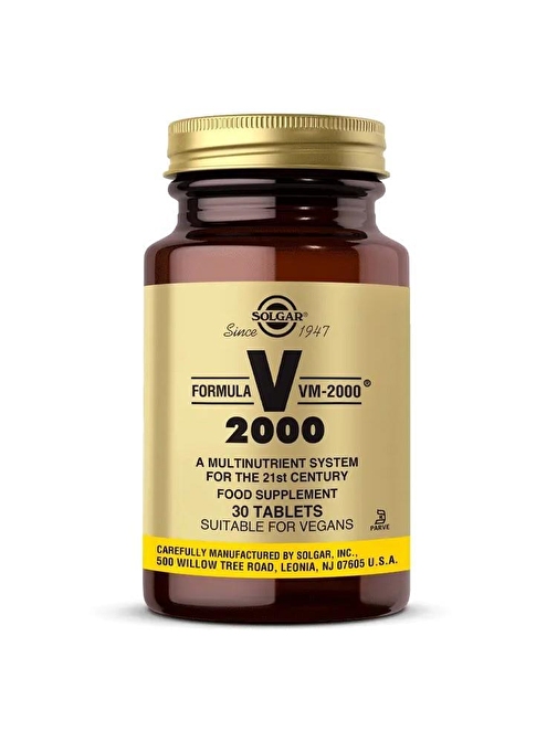 Solgar VM 2000 Multivitamin 30 Tablet