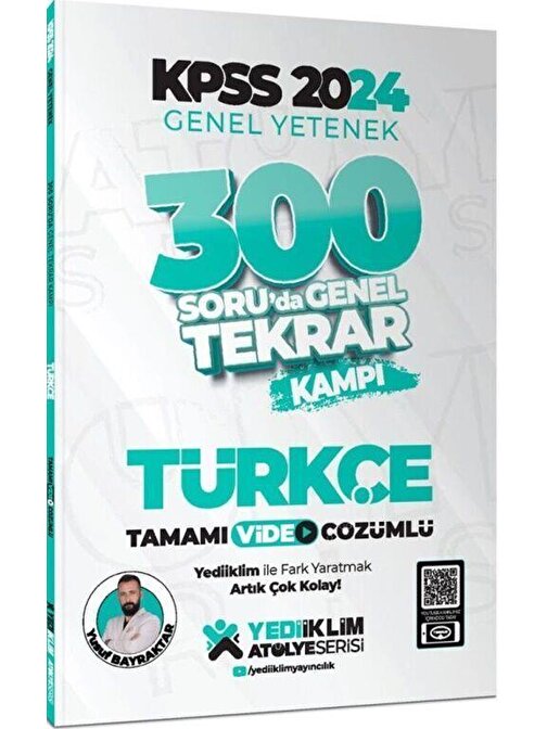 2024 KPSS Genel Yetenek Türkçe 300 Soruda Tamamı Video Çözümlü Genel Tekrar Kampı Yediiklim