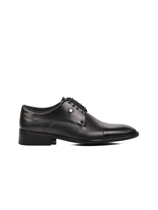 Fosco 9511-K Siyah Hakiki Deri Erkek Klasik Ayakkabı