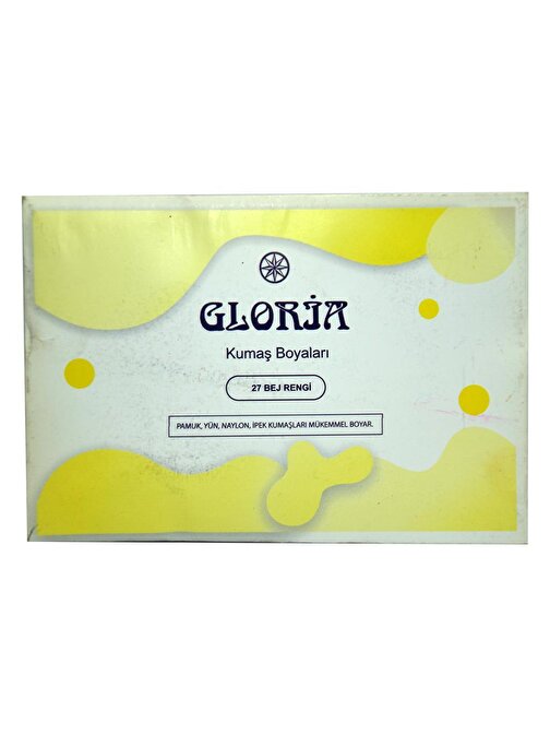 Gloria 27 Bej Rengi Pamuk Yün Naylon İpek Kumaş Boyası 10G Paket
