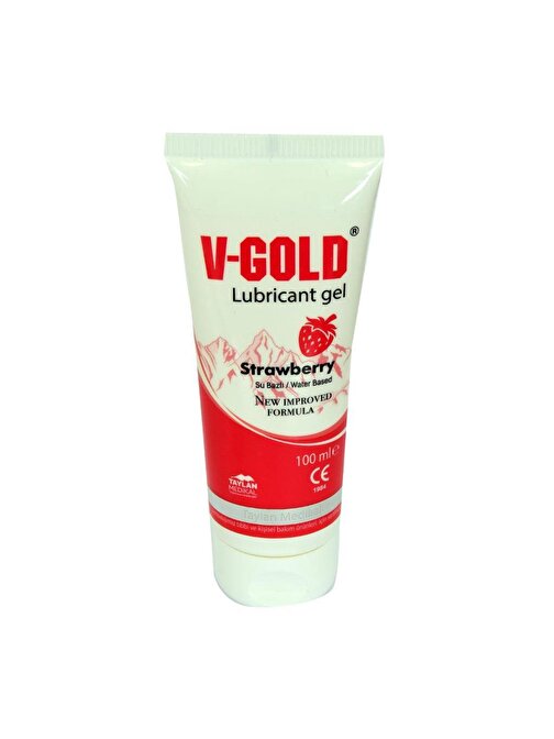 V-Gold Çilekli Su Bazlı Kayganlaştırıcı Jel 100 ML Strawberry