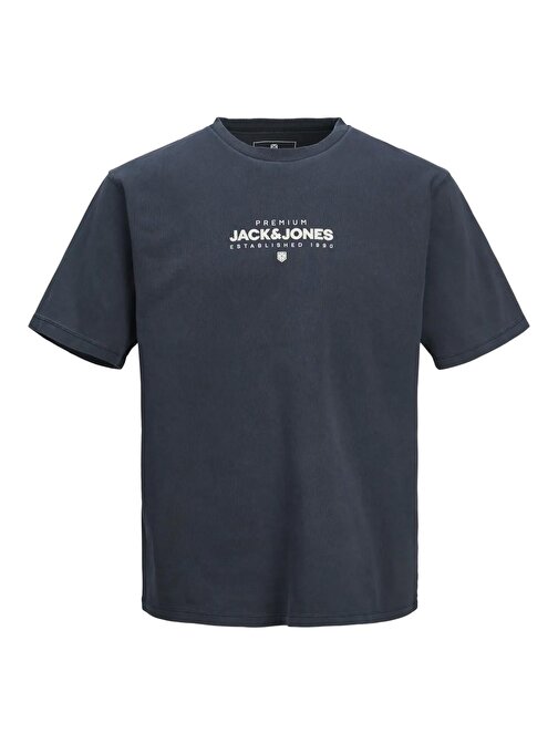 Jack&Jones O Yaka Yazılı Antrasit Erkek T-Shirt 12251105