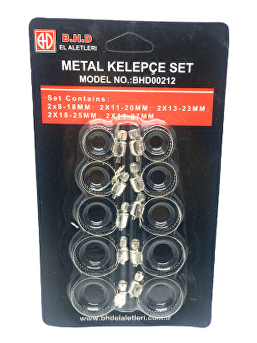 10 PARÇA  METAL HORTUM KELEPÇESİ SET (3877)