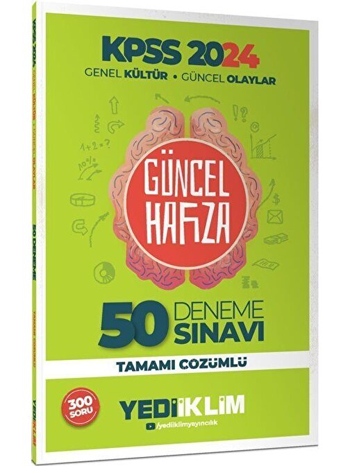 2024 KPSS Genel Kültür Güncel Olaylar Tamamı Çözümlü 50 Deneme Yediiklim Yayınları