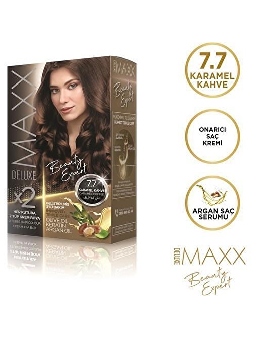 Maxx Deluxe Saç Boyası 7.7 Karamel Kahve