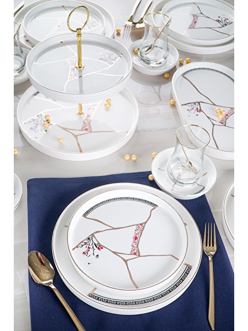 Kintsugi Moon 6 Kişilik 25 Parça Brunch Set