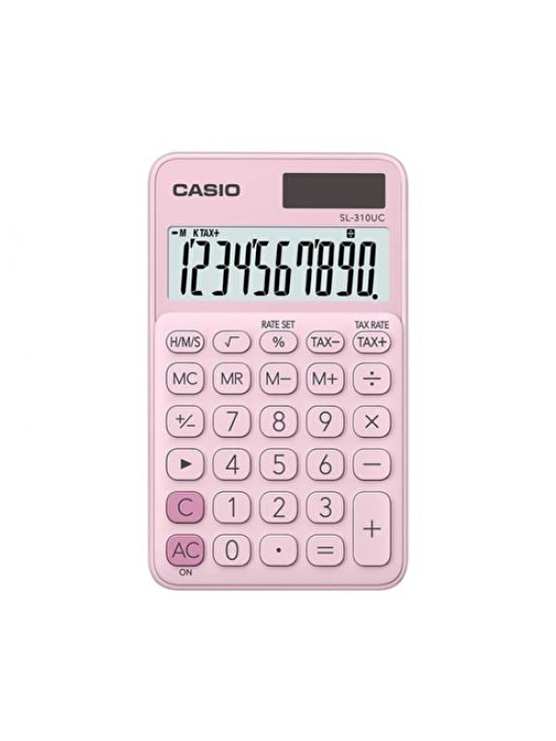 Casio SL-310UC-PK Cep Tipi 10 Hane Pembe Hesap Makinesi