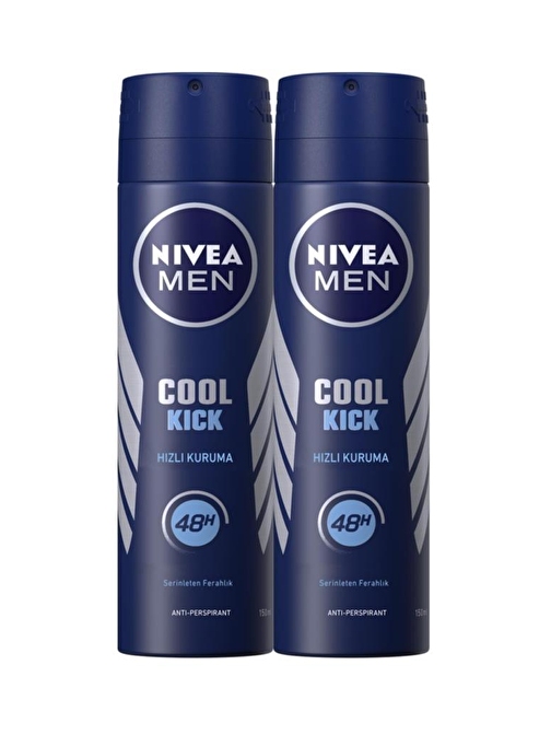 Nivea Cool Kıck Sprey Deodorant 150Ml Erkek 2'Li Avantaj Paketi