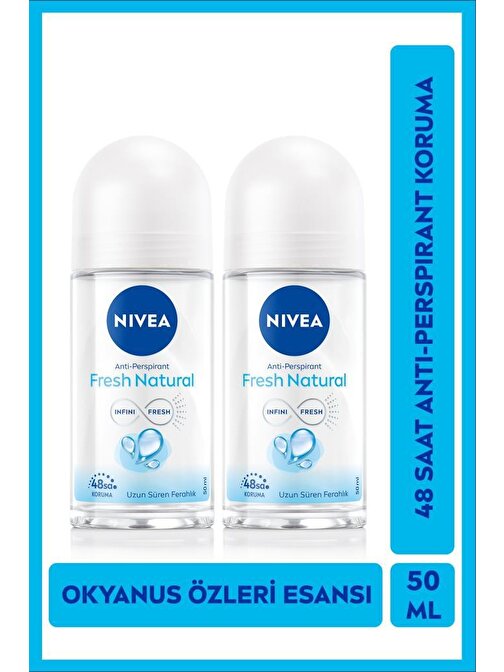 Nivea Fresh Roll On Deodorant 50Ml Kadın 2'Li Avantaj Paketi