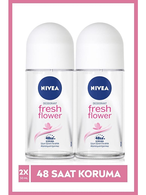 NIVEA Kadın Roll on Deodorant Fresh Flower 48 Saat Koruma 50mlx2