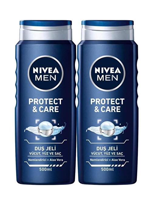 NIVEA Men Protect & Care Erkek Duş Jeli 500 ml x2