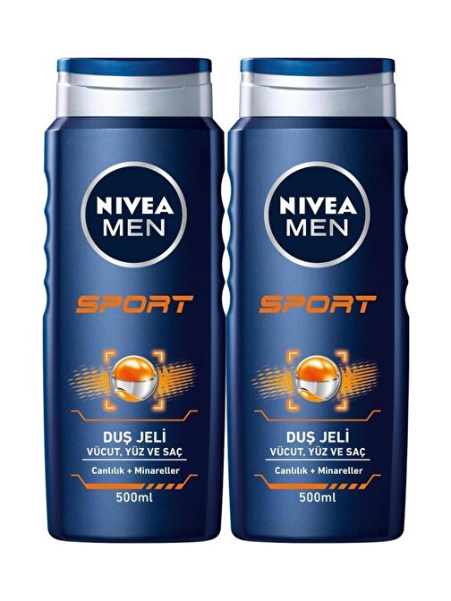 NIVEA Men Sport Erkek Duş Jeli 500 ml x2