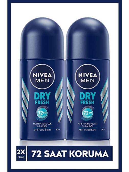 Nıvea Men Dry Fresh Deodorant Roll-On 50 Ml 2'Li