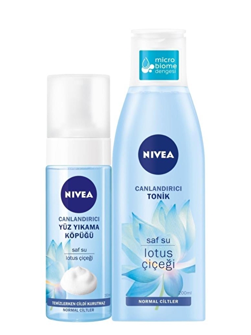 NIVEA CANLANDIRICI YÜZ YIKAMA KÖPÜĞÜ NORMAL/KARMA CİLT 150ML + NIVEA CANLANDIRICI TONİK NORMAL/KARMA CİLTLER 200 ML