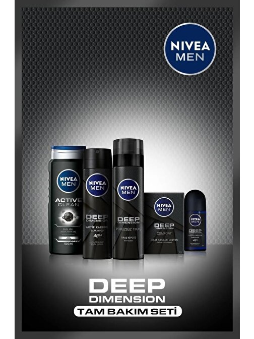 Men Deep Dimension Damat Çeyiz Erkek Bakım Seti Duş Jeli,Tıraş Seti ve Deodorant 150ml