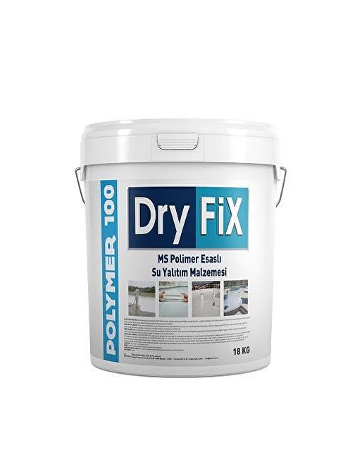 DryFix Polymer100 Polimer Esaslı Su Yalıtım Malzemesi 18 Kg Beyaz