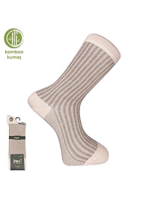 Pro Çorap Gence Bambu Erkek Çorabı Bej (17101-R8)
