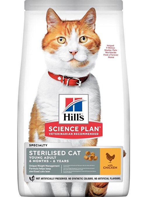 Hills Science Plan Tavuklu Kısırlaştırılmış Kedi Maması 15 Kg