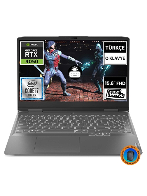 Lenovo LOQ 82XV00NNTR01 i7-13620H 16GB 1TBSSD RTX4050 15.6" FullHD FreeDOS Taşınabilir Bilgisayar-CNT002