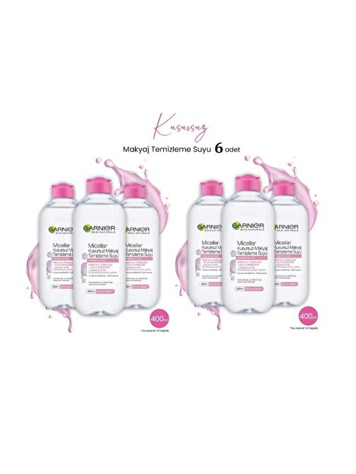 Garnier Micellar Kusursuz Makyaj Temizleme Suyu 400 ml x 6 Adet - 1 KOLİ