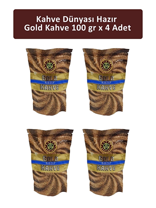 Kahve Dünyası Gold Hazır  Kahve 100 gr x 4 Adet