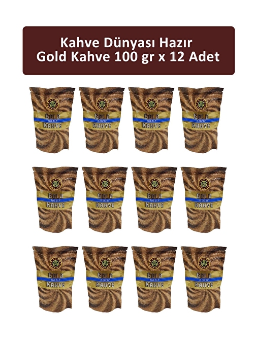 Kahve Dünyası Gold Hazır  Kahve 100 gr x 12 Adet