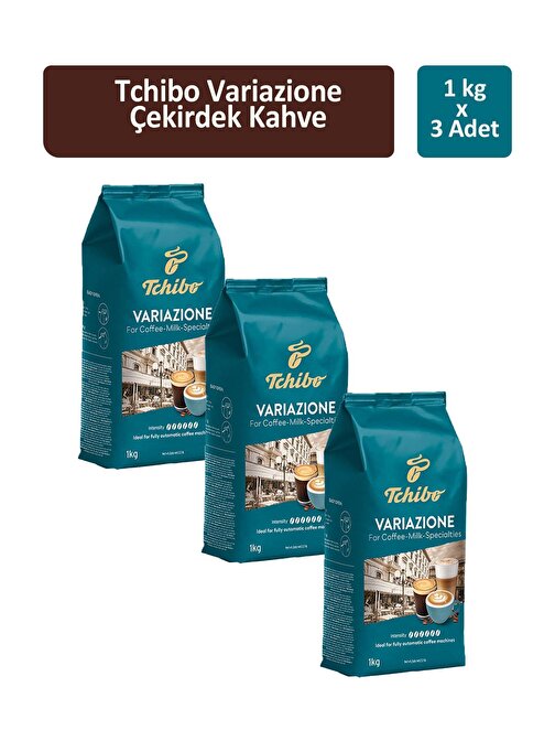 Tchibo Variazone For Coffee-Milk-Specialties Çekirdek Kahve 1000 gr x 3 Adet