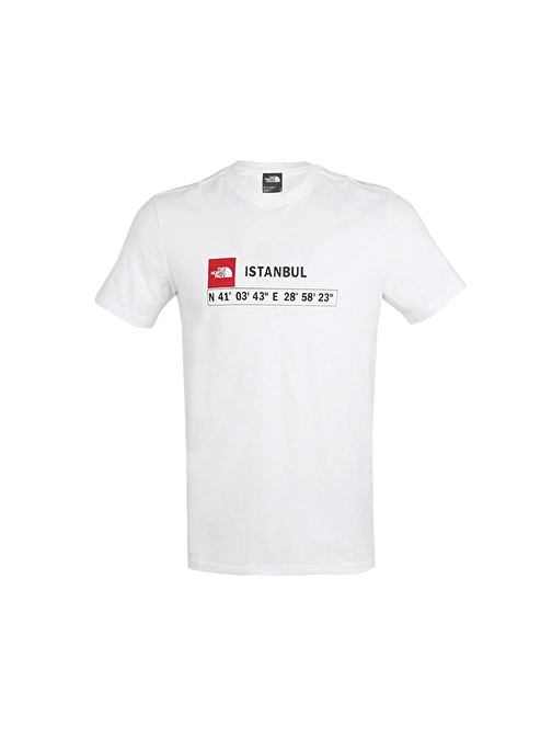 The North Face M S/S Gps Tee Istanbul Erkek Günlük Tişört NF0A8B4KFN41 Beyaz