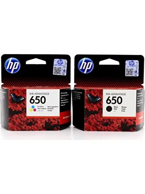 HP CZ101AE + CZ102AE 650 Siyah + Renkli Kartuş Seti