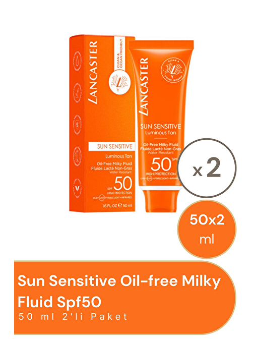 Sun Sensitive Oil-free Milky Fluid Spf50 50 Ml - 2 Adet