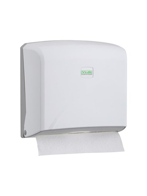 Omnipazar Vialli K2 Z Katlı Kağıt Havlu Dispenseri Mini 200'lü Beyaz