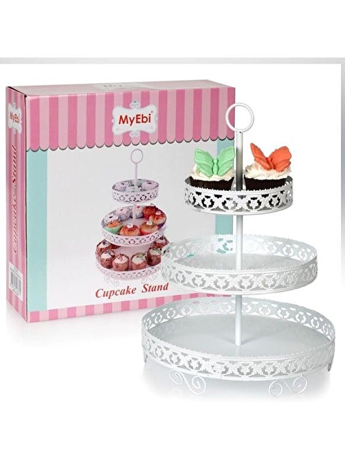 METAL CUPCAKE STANDI 3 KATLI