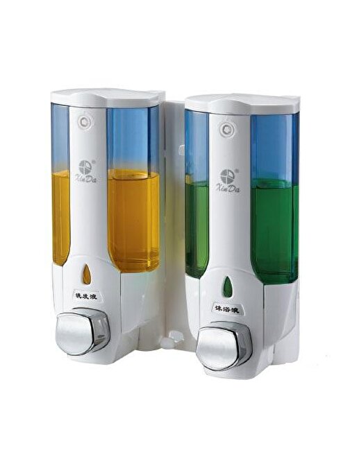 Xinda ZYQ138SB Sıvı Sabun ve Şampuan Dispenseri 2'li Beyaz 380 ml