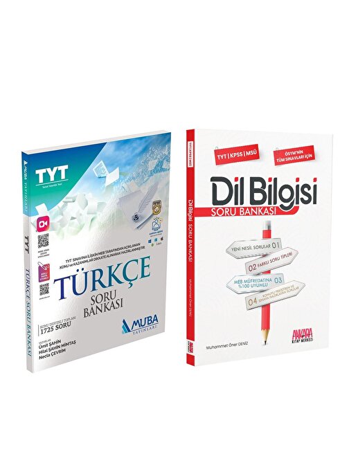 Muba TYT Türkçe ve AKM Dil Bilgisi Soru Bankası Seti 2 Kitap
