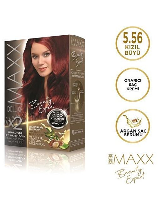 Maxx Deluxe Saç Boyası 5.56 Kızıl Büyü