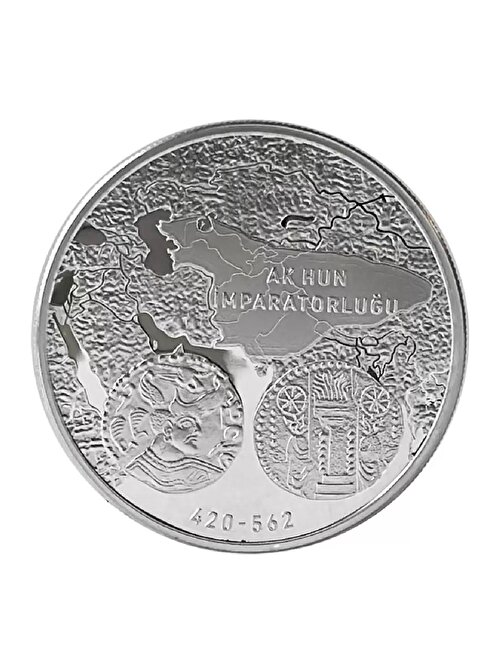 Ak Hun 1 Ons 31.10 Gram Gümüş Sikke Coin (925)