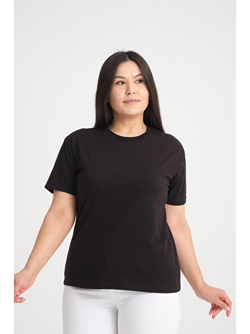 Oversize, Kadın %100 Pamuk Kumaştan Bol Kesim Tshirt