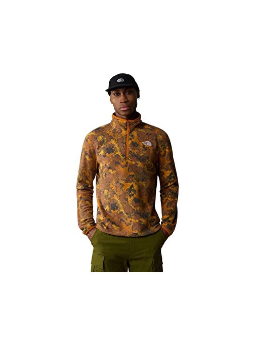 The North Face M 100 Glacier Printed 1/4 Zip Erkek Outdoor Sweatshirts NF0A858ZWKO1 Renkli