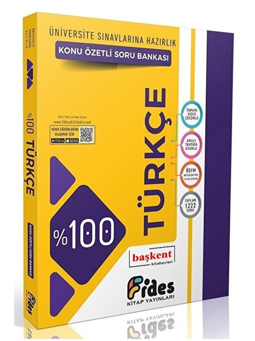 Fides %100 Ösym Soru Tipleriyle Türkçe Konu Özetli Soru Bankası