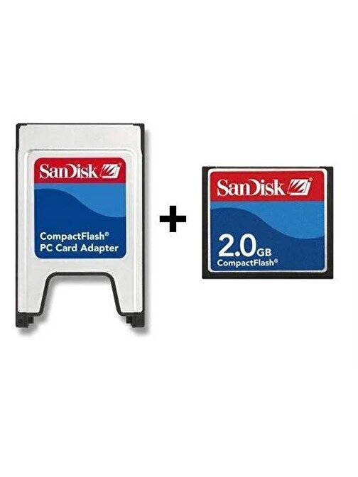 Sandisk Pcmcıa-Cf Compact Flash Adaptör + 2Gb Compact Flash Kart
