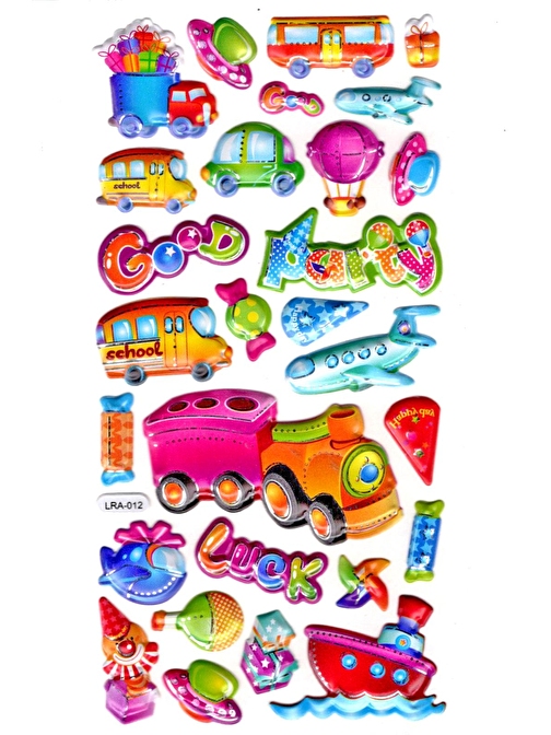 Sticker Kabartmalı Stiker Defter, Planlayıcı Etiket (limlra-012)-17x9cm- Taşıt Partisi