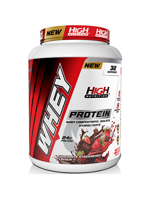 High Nutrition Whey Protein 960 gr Çikolata Çilek Aromalı Protein Tozu 24 gram Protein 32 Servis 