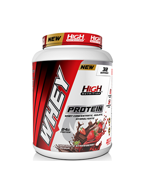 High Nutrition Whey Protein 960 gr Çikolata Çilek Aromalı Protein Tozu 24 gram Protein 32 Servis 