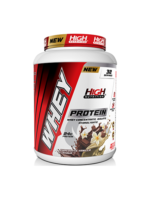 High Nutrition Whey Protein 960 gr Çikolata Vanilya Aromalı Protein Tozu 24 gram Protein 32 Servis 